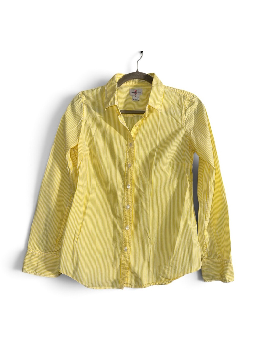 J. Crew S Yellow Vintage Y2K Haberdashery Yellow Striped Button-Down Shirt